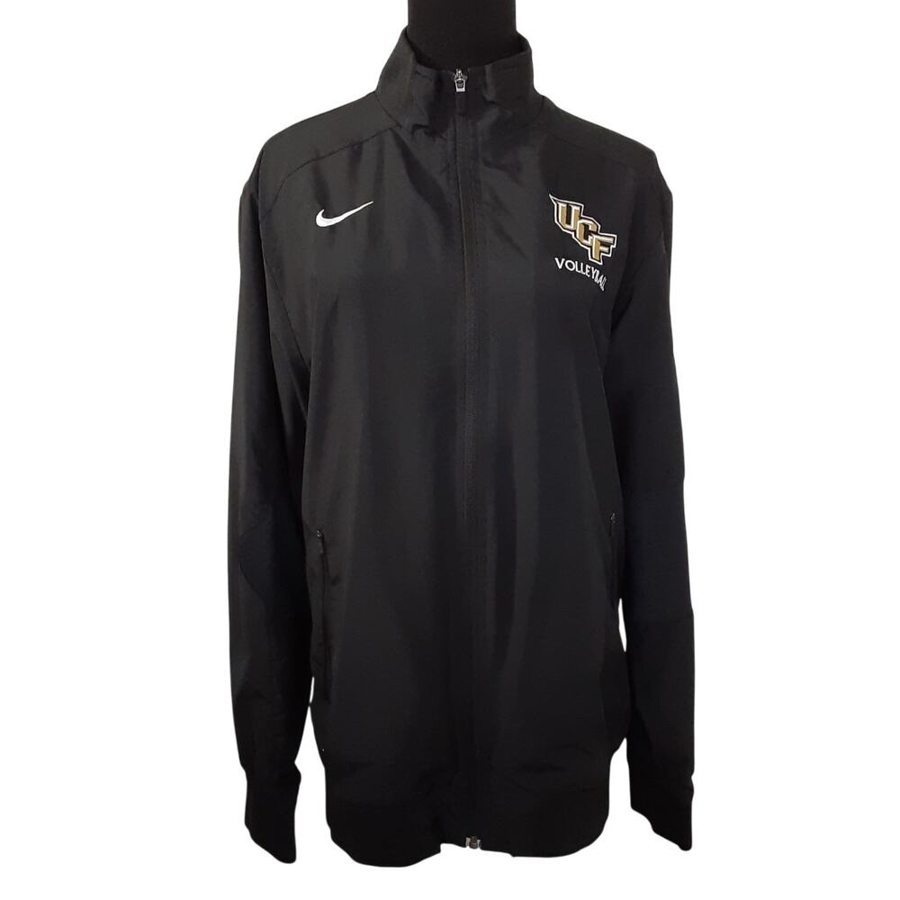 Nike UCF Knights Volleyball Full Zip Windbreaker Track Jacket Black Adult M
